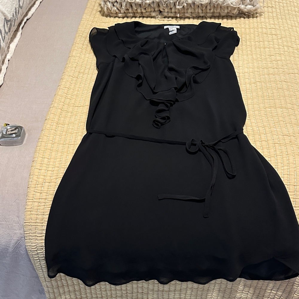 Elegant Black Ruffle Dress